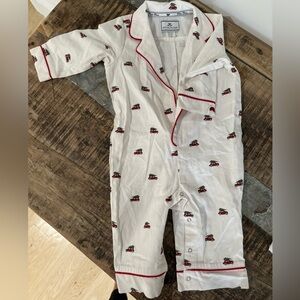 Petite Plume 6-12 months Christmas romper. Pajamas